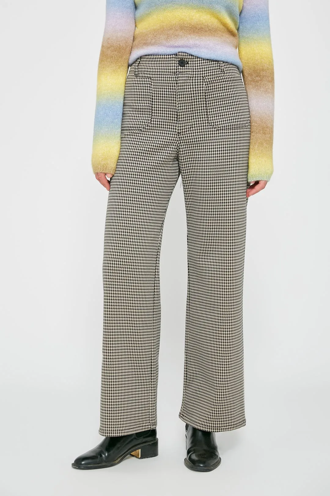 17303503 Houndstooth Print Trousers