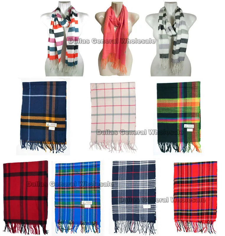 Assorted Fashion Cashmere Feel Scarves Wholesale