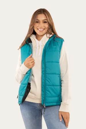 Bayside Womens Puffer Vest - Teal