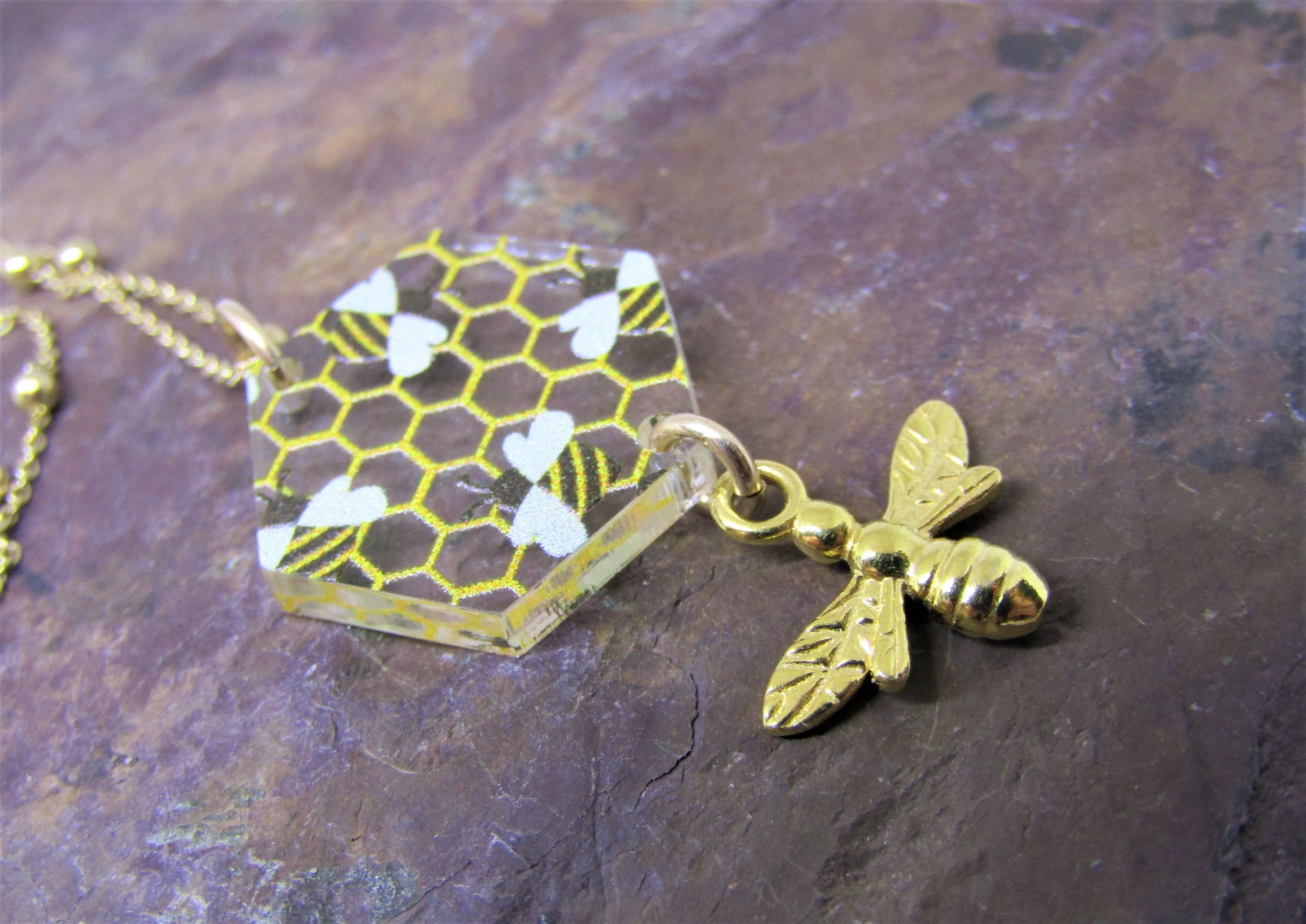 Bee Design Necklace By Sophie Court