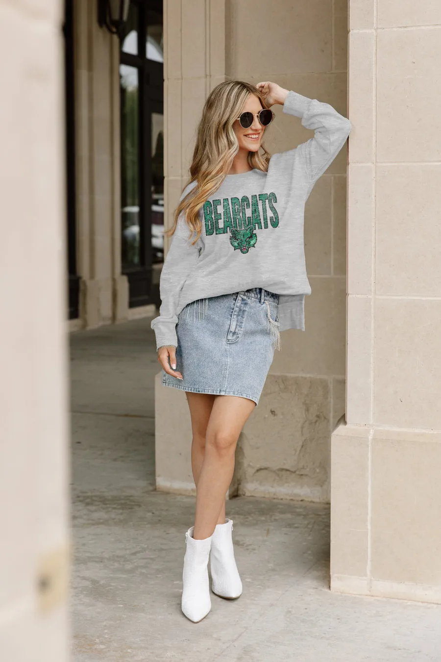 BINGHAMTON BEARCATS STYLE STATEMENT SIDE SLIT PULLOVER