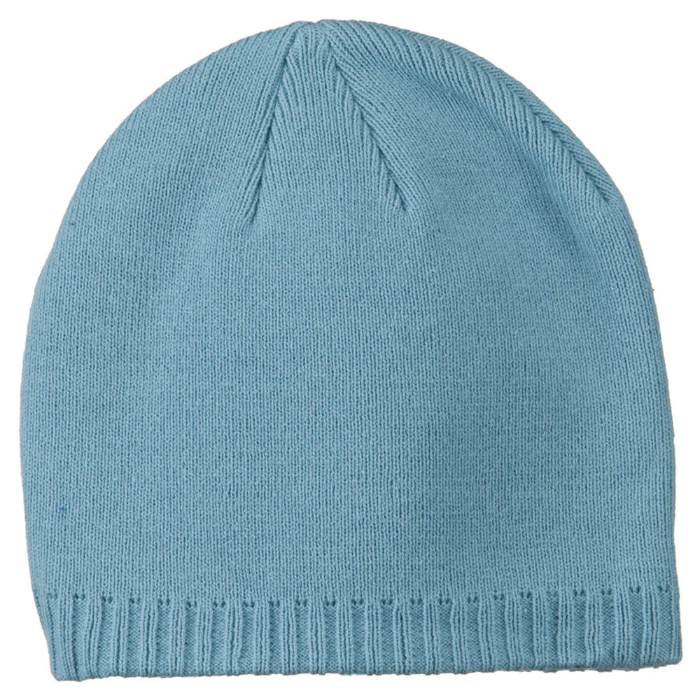 Decorative Ribbed Short Beanie