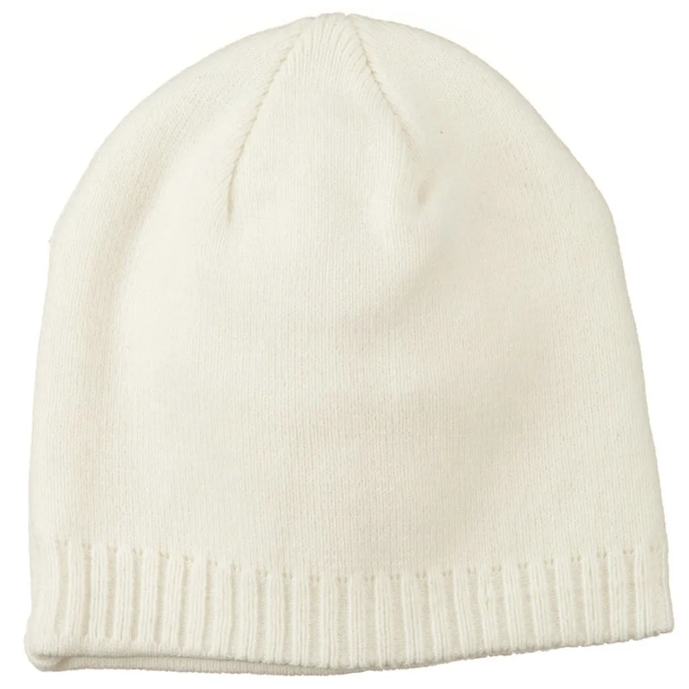 Decorative Ribbed Short Beanie