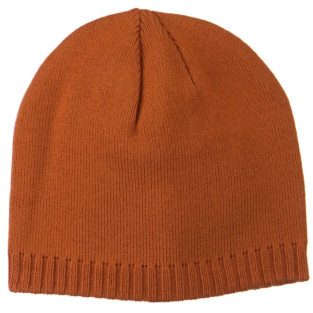 Decorative Ribbed Short Beanie