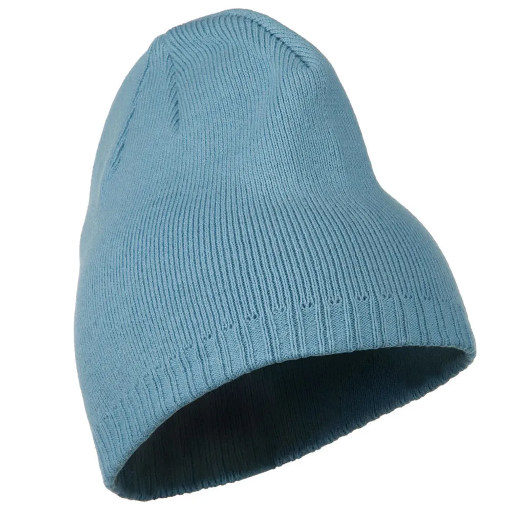 Decorative Ribbed Short Beanie