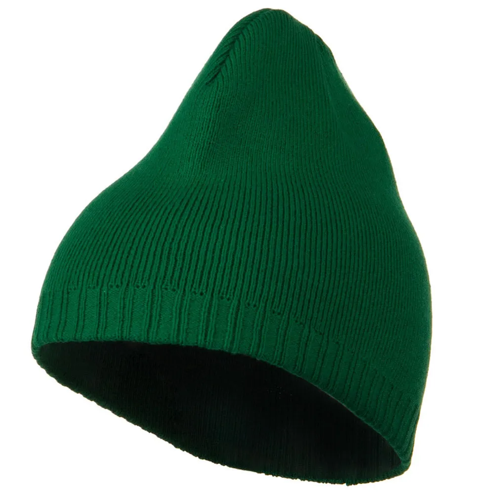 Decorative Ribbed Short Beanie