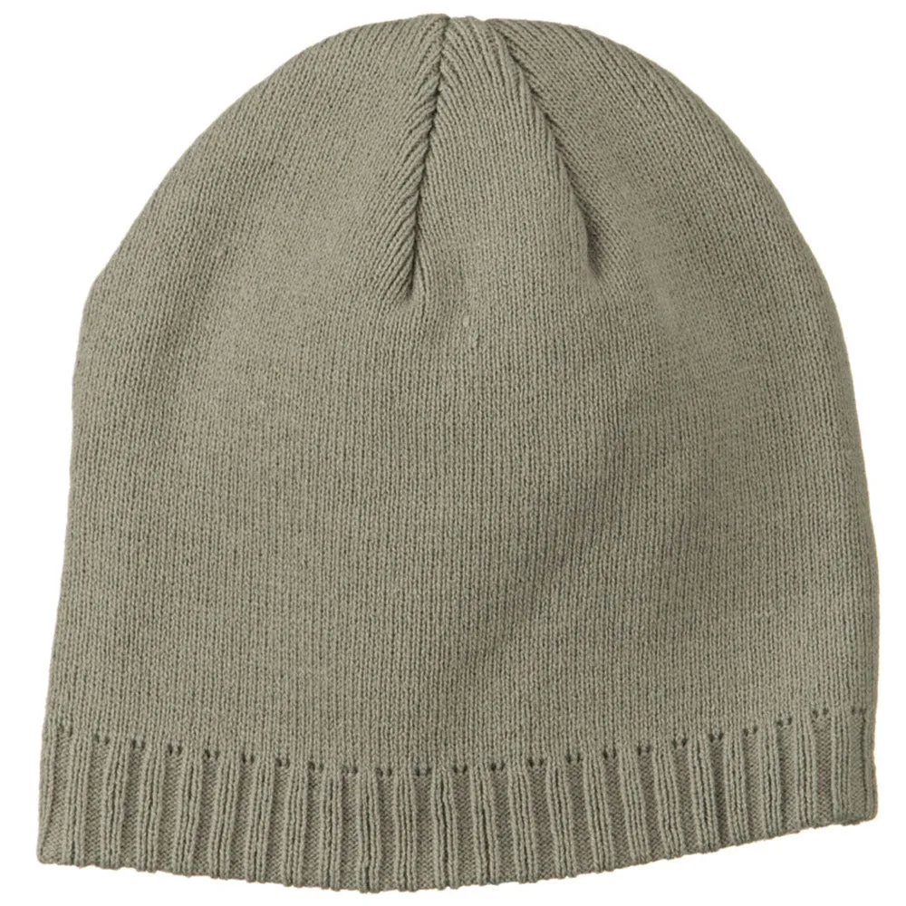 Decorative Ribbed Short Beanie