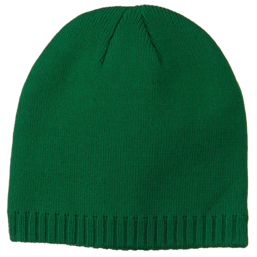 Decorative Ribbed Short Beanie