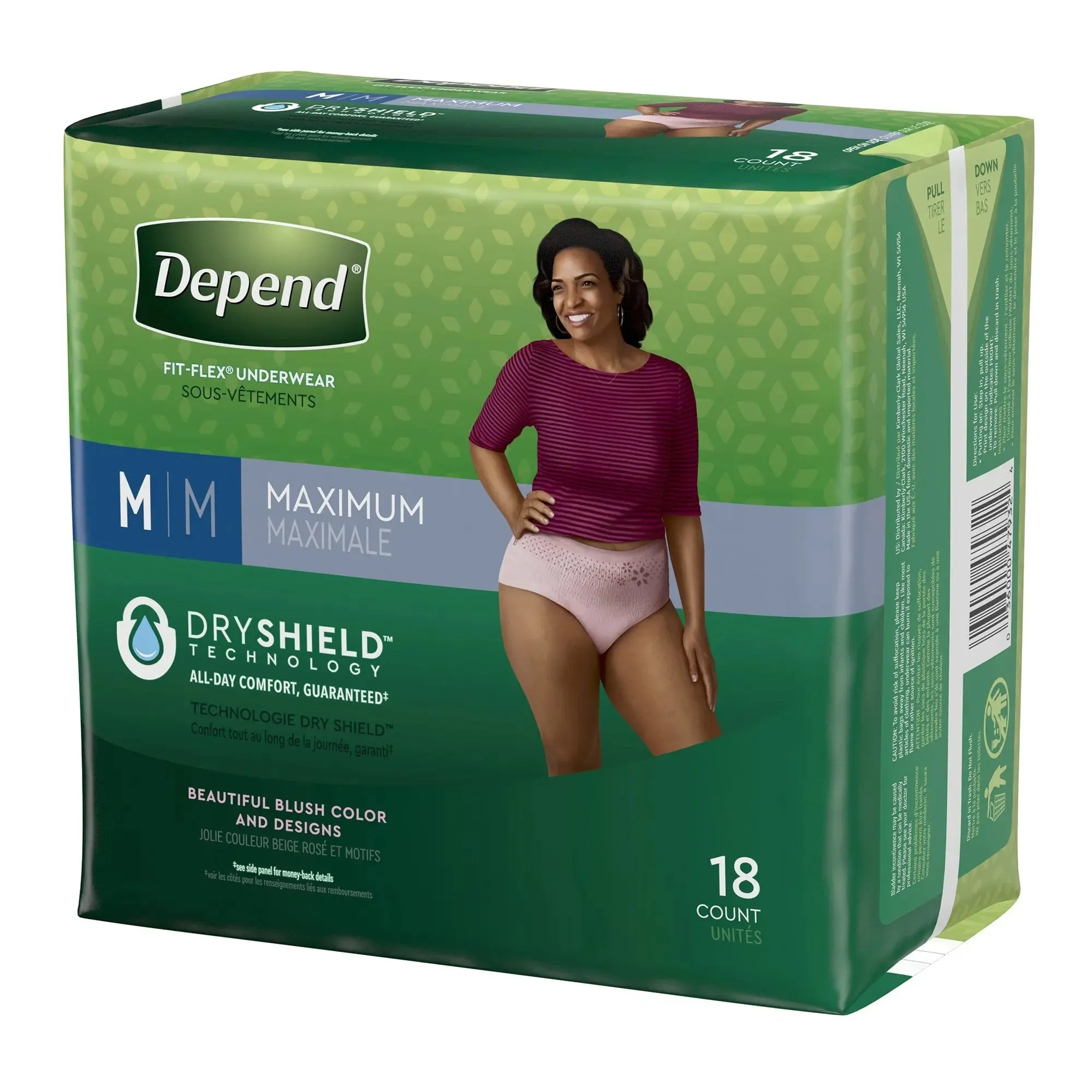 Depend® FIT-FLEX® Womens Absorbent Underwear, Medium, Tan