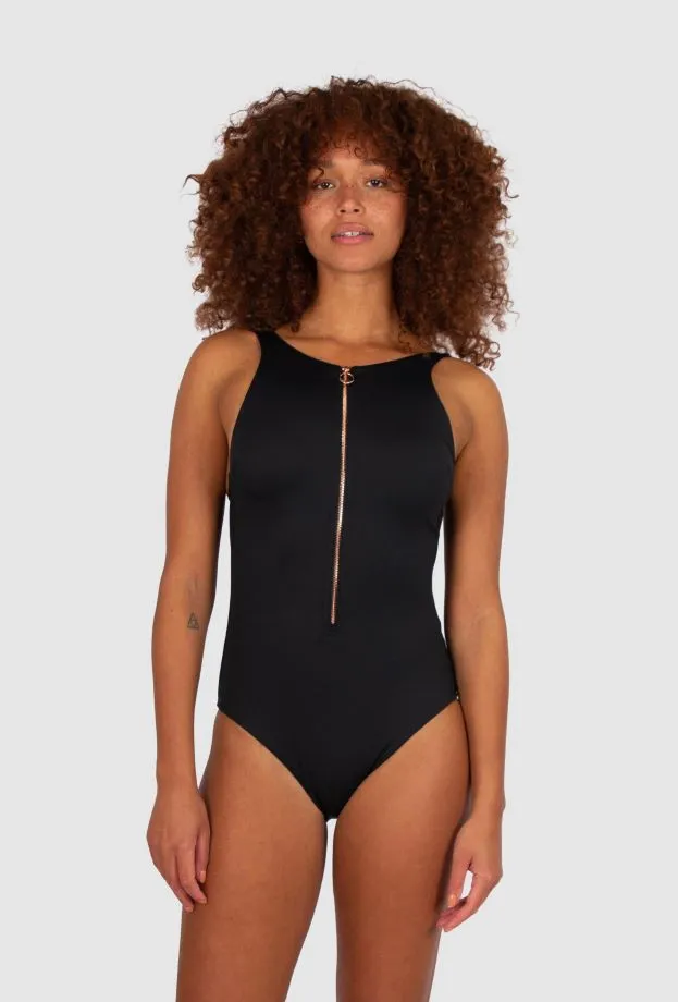 ECO High Neck One Piece Black