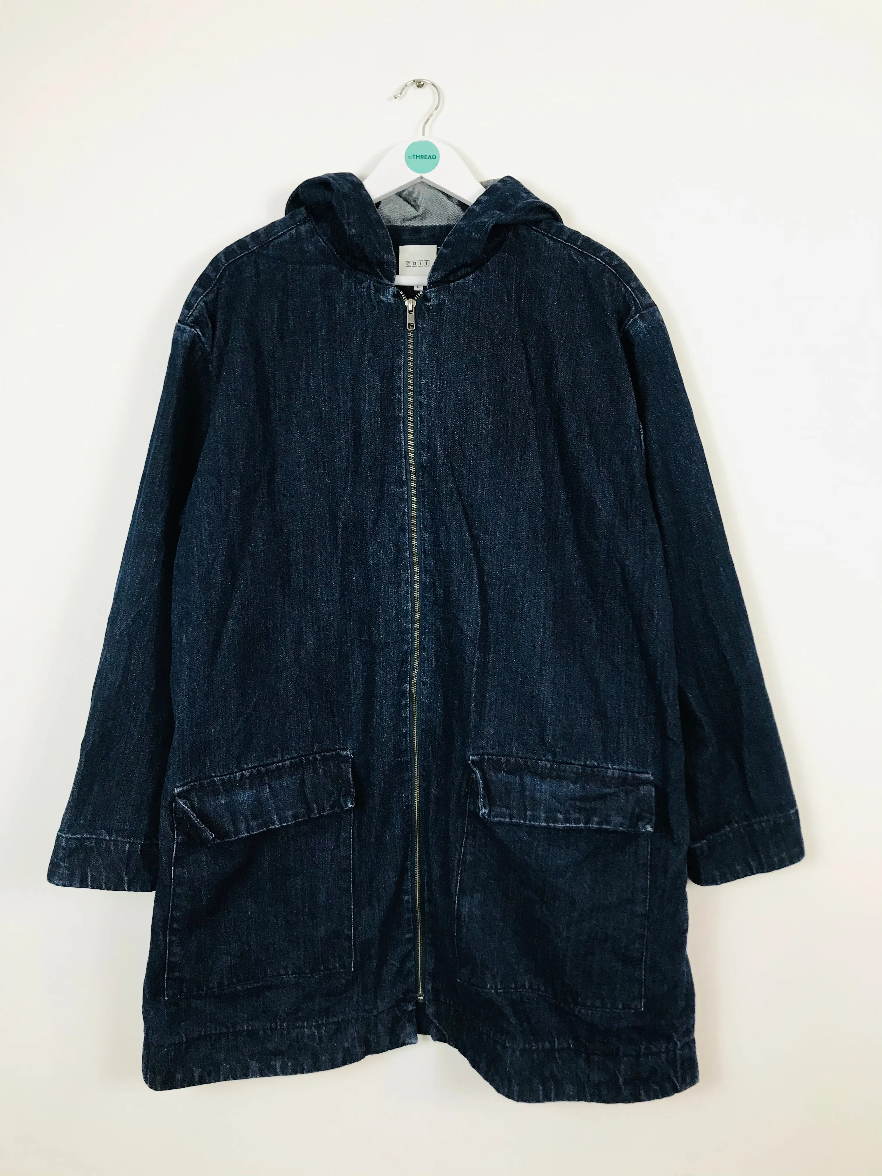 Edit Womens Oversized Denim OverCoat | UK12 | Blue