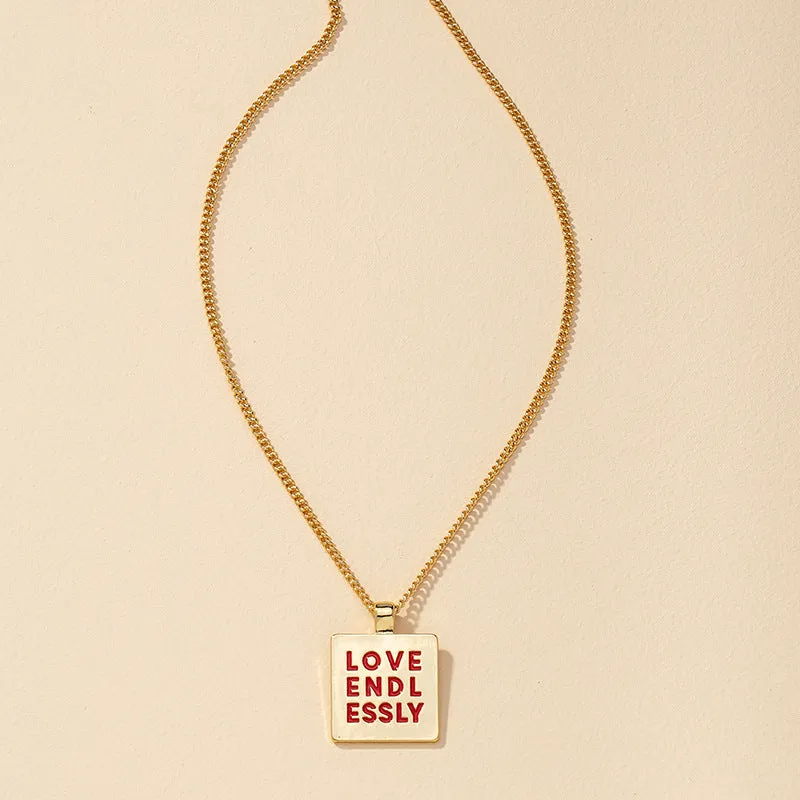 Endless Love Geometric Square Necklace - Vienna Verve Collection