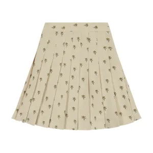 Floral Pleated Skirt