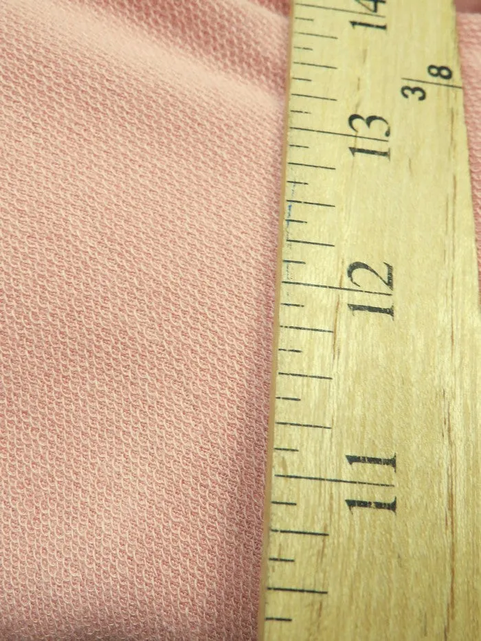 French Terry Polyester Rayon Spandex Fabric / Blush / Sold By The Yard Closeout!!!