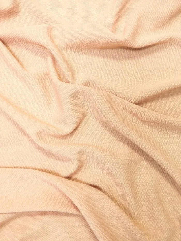 French Terry Polyester Rayon Spandex Fabric / Blush / Sold By The Yard Closeout!!!