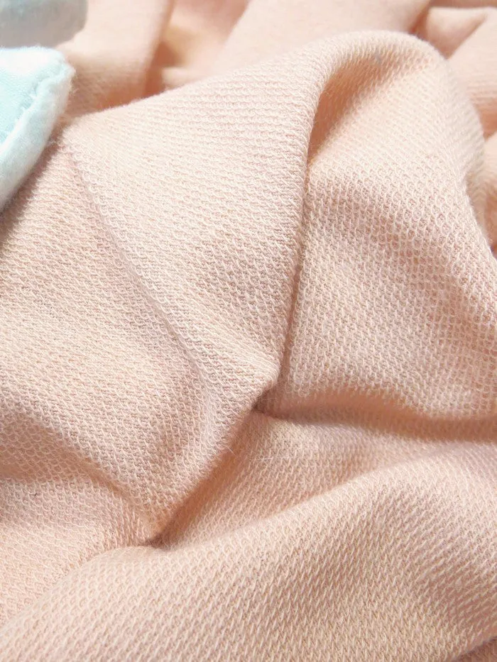 French Terry Polyester Rayon Spandex Fabric / Blush / Sold By The Yard Closeout!!!