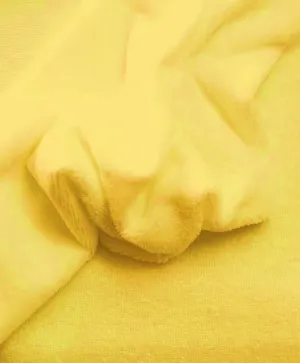 French Terry Polyester Rayon Spandex Fabric / Yellow / Sold By The Yard Closeout!!!