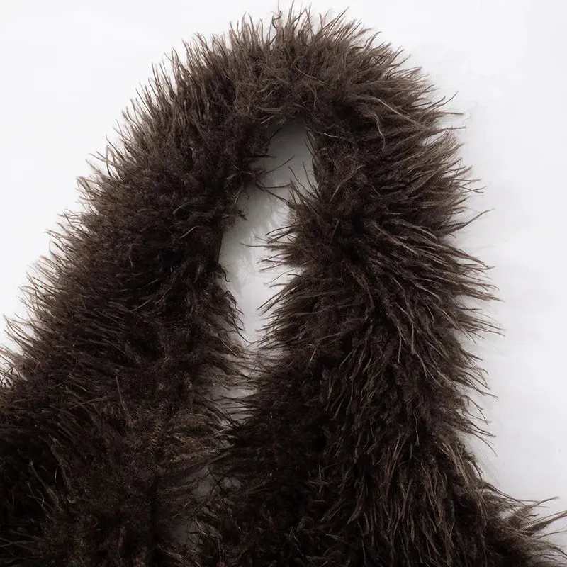 Fur Crop Vest Coat