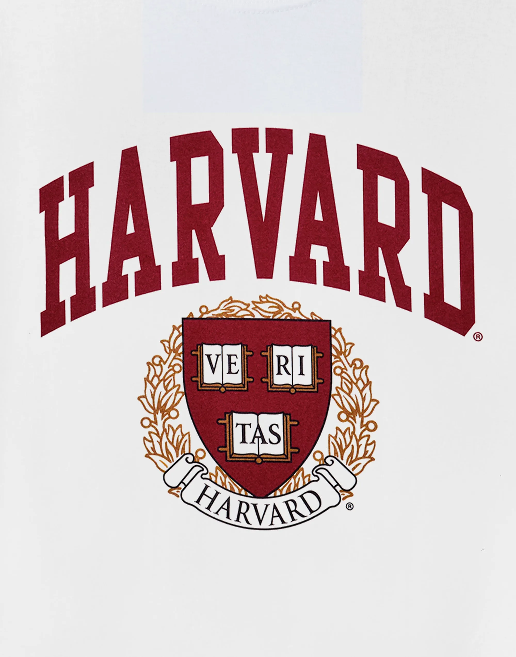 Harvard Crest Logo White Short Sleeved T-Shirt