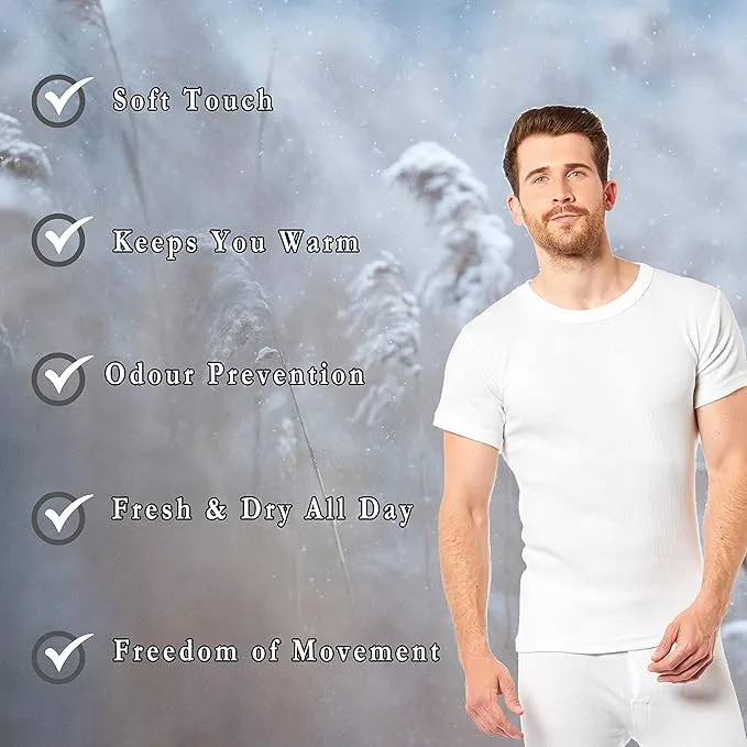 Heatwave® Pack of 2 Men's Thermal T Shirt, Warm Underwear Baselayer, S M L XL XXL Thermals