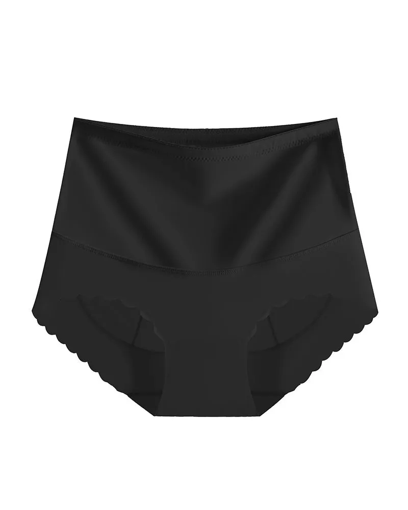 High Waisted Tummy-Controlling Silk Temperature-Changing Antibacterial Crotch Panties