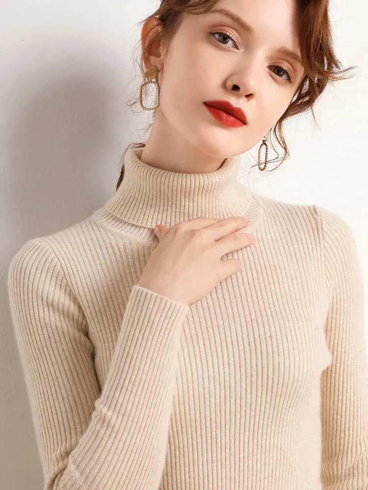 Ivyshape | Cozy Turtleneck Sweater for Women