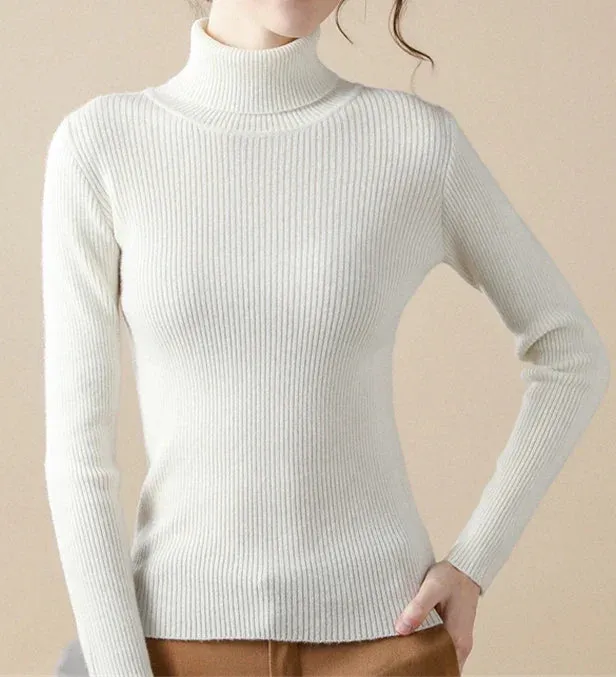 Ivyshape | Cozy Turtleneck Sweater for Women