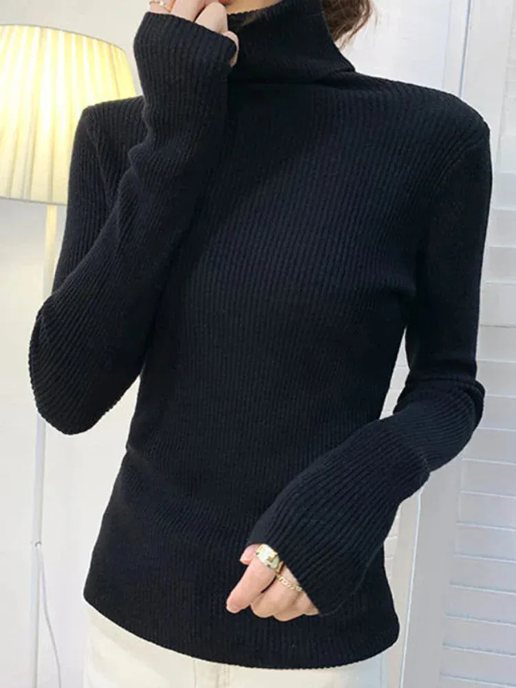 Ivyshape | Cozy Turtleneck Sweater for Women