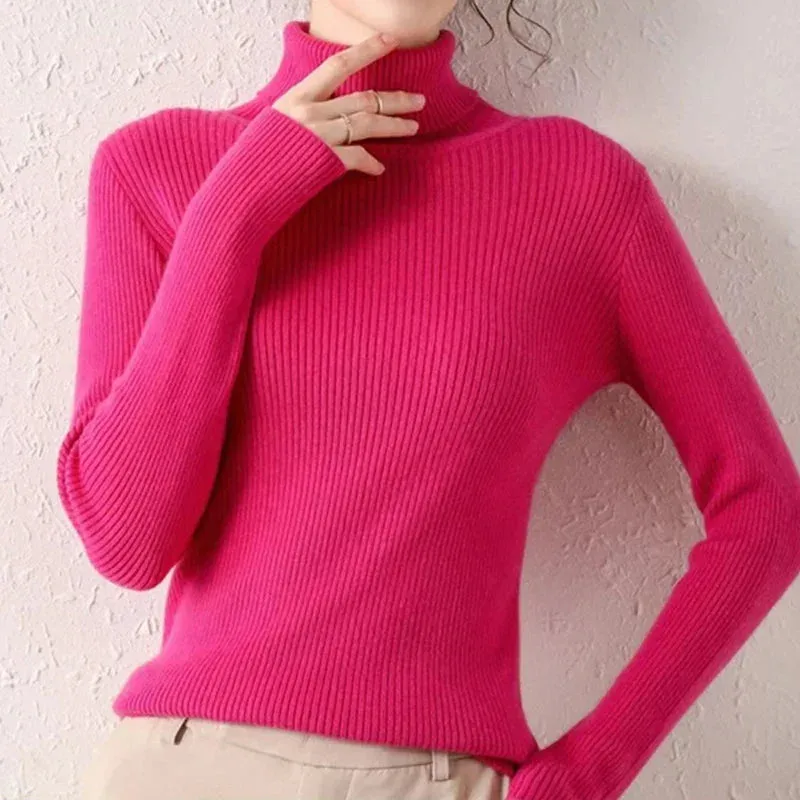 Ivyshape | Cozy Turtleneck Sweater for Women