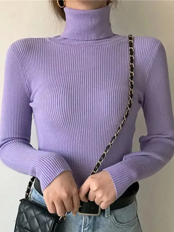 Ivyshape | Cozy Turtleneck Sweater for Women