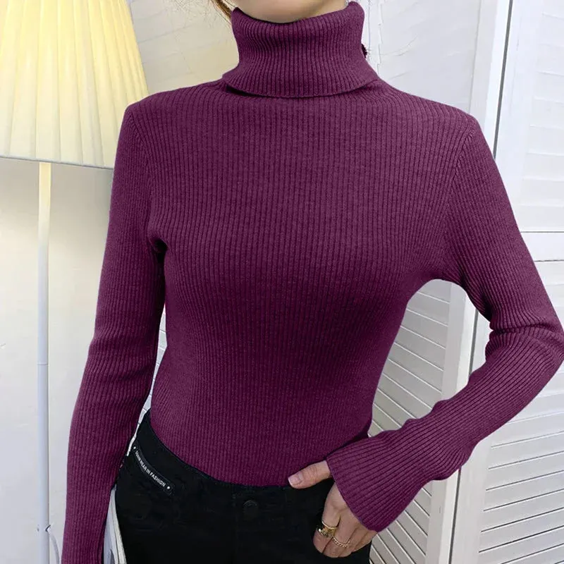 Ivyshape | Cozy Turtleneck Sweater for Women