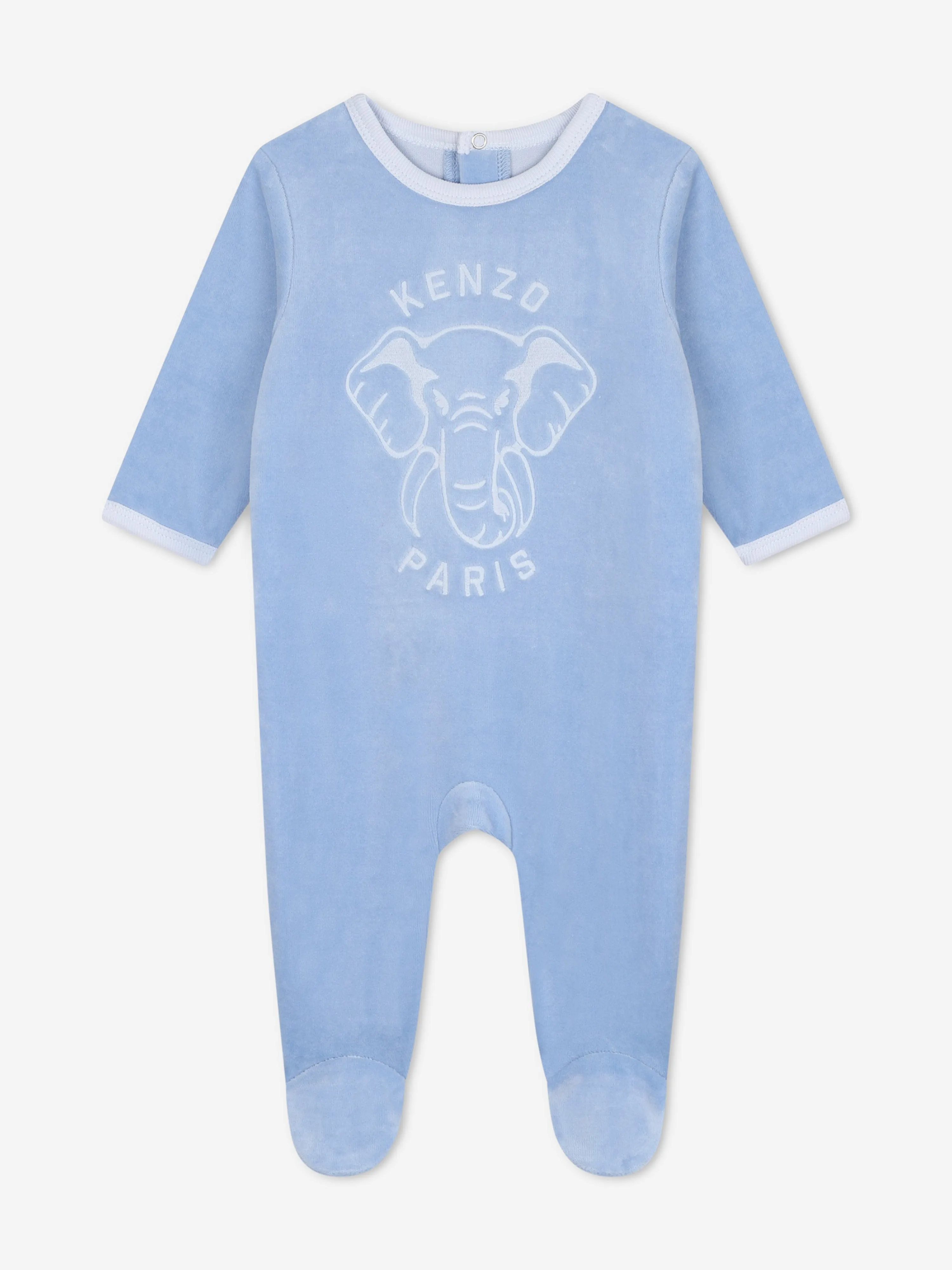 KENZO Baby Elephant Babygrow Gift Set in Blue