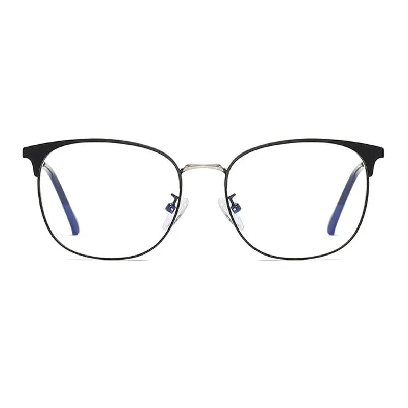 Kocolior Unisex Full Rim Square Acetate Alloy Brow Line Eyeglasses 9123