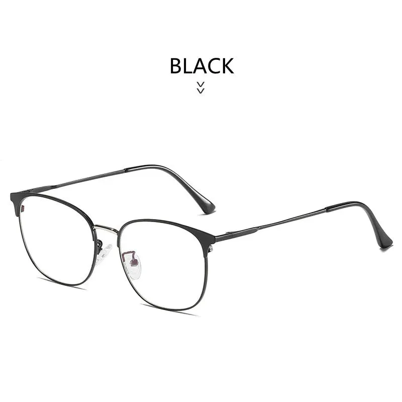 Kocolior Unisex Full Rim Square Acetate Alloy Brow Line Eyeglasses 9123