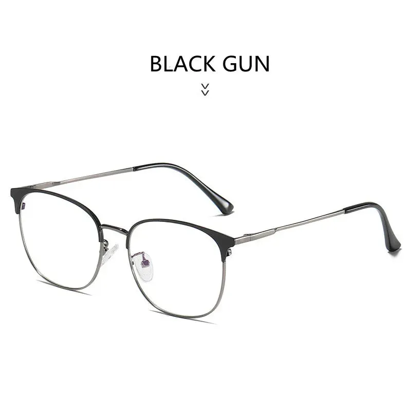 Kocolior Unisex Full Rim Square Acetate Alloy Brow Line Eyeglasses 9123