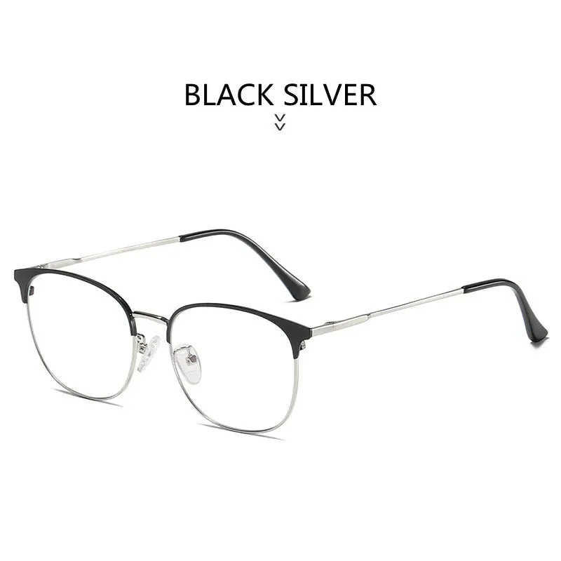 Kocolior Unisex Full Rim Square Acetate Alloy Brow Line Eyeglasses 9123