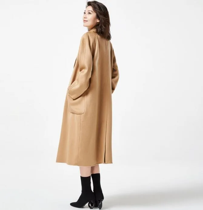 Long Wool Coat Double Face Woolen Coat/2233