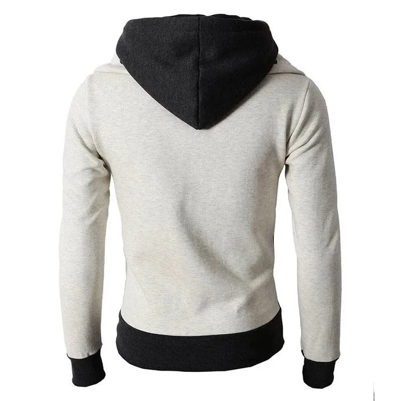 Men's Fashion High Collar Warm Four Zipper Jacket Casual Zipper Hoodie Jacket Outdoor Sports Hoodie Jacket - S4333144