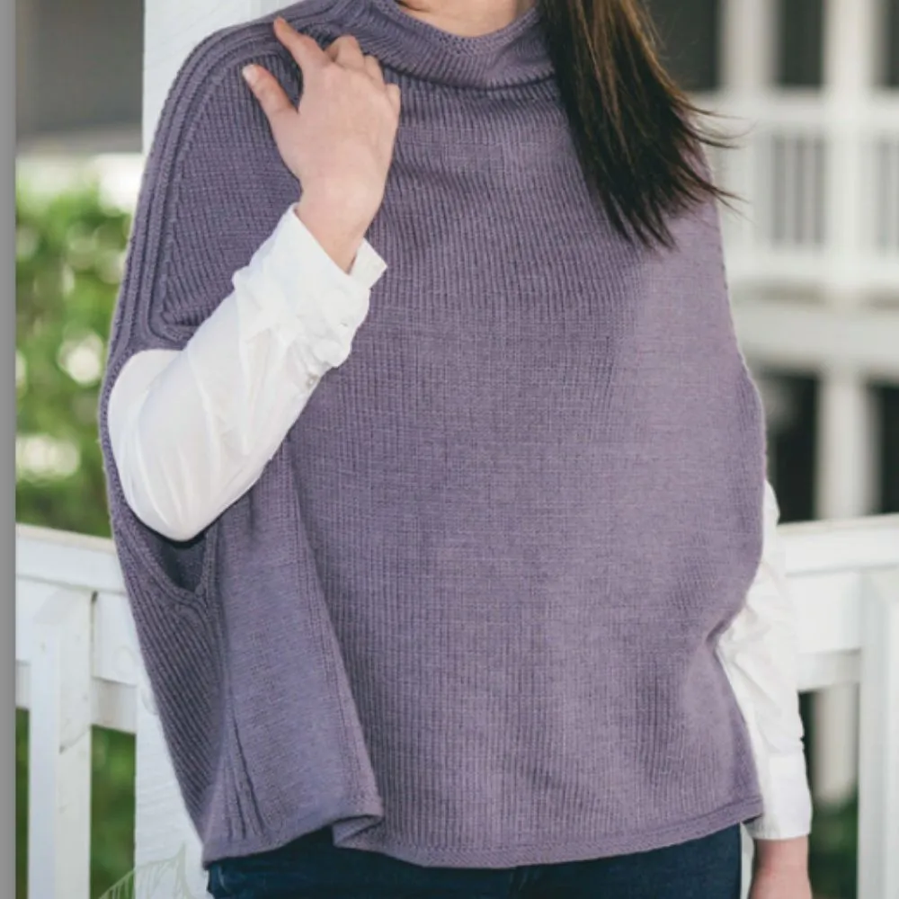 Merino Poncho Knitting Pattern (CRU2104)