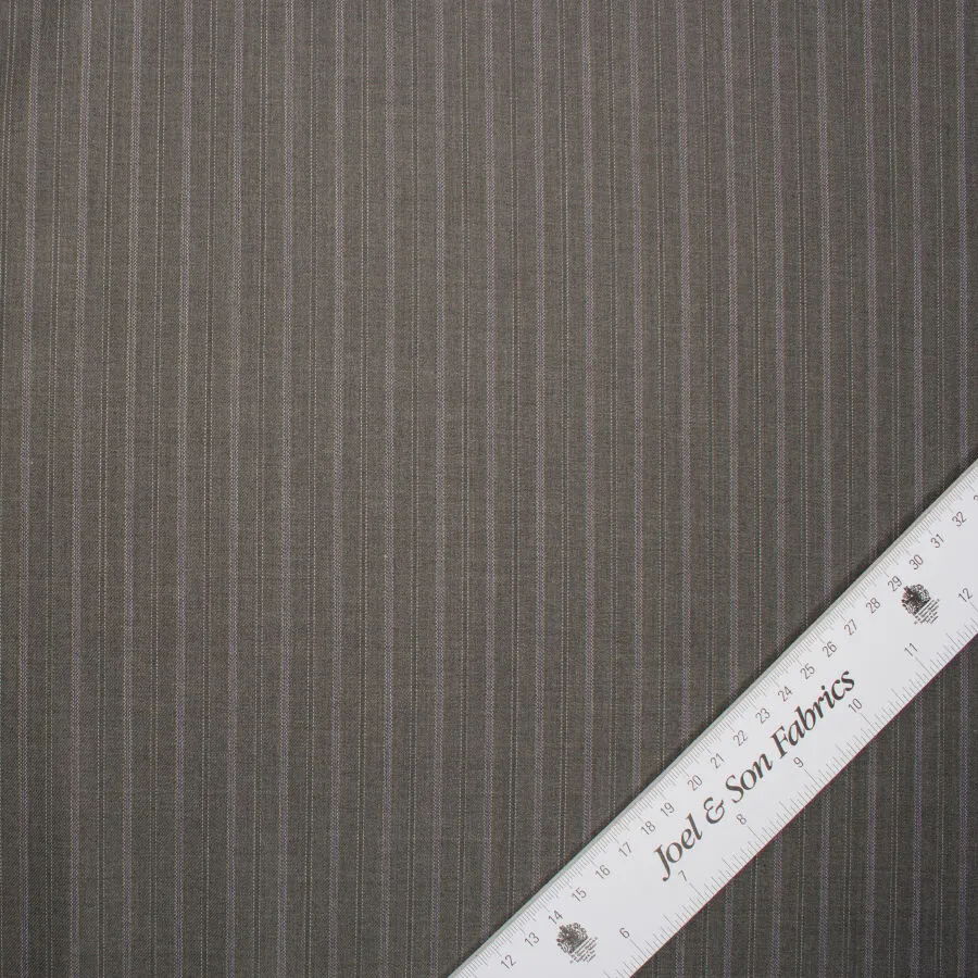 Mid Grey Striped Super 170s Suiting