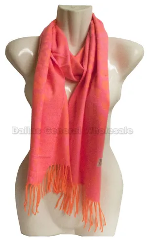 Neon Pink Cashmere Feel Scarf Wholesale