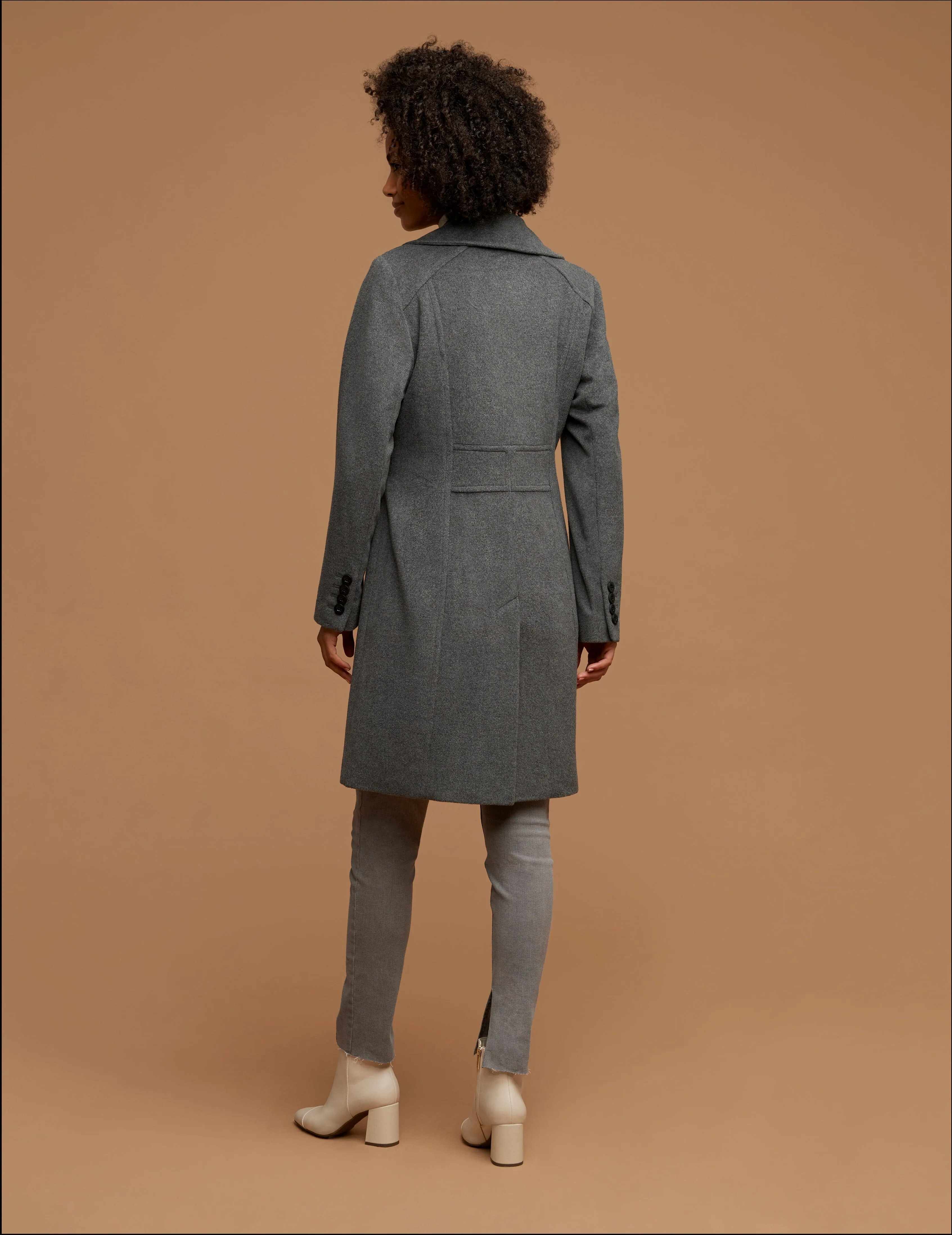 Notch Collar Wool Coat