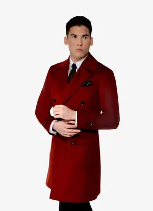 Red Cashmere Overcoat