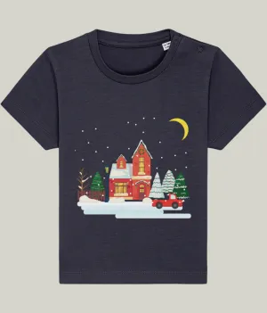 See’-Soo Baby “Winter” 100% Organic Cotton T-Shirt, Navy