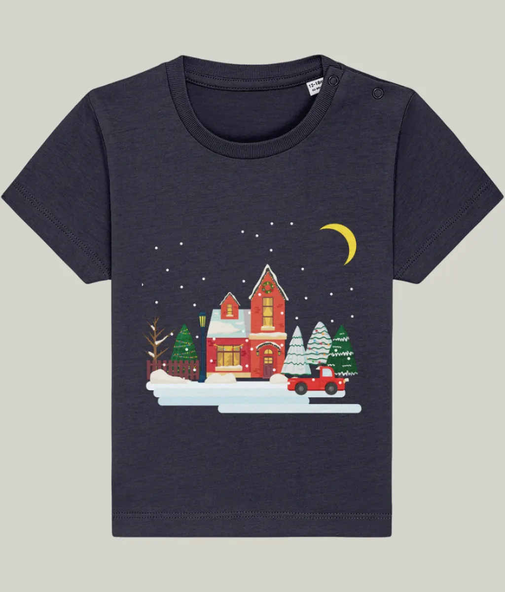 See’-Soo Baby “Winter” 100% Organic Cotton T-Shirt, Navy