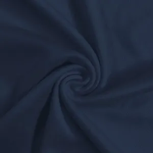 Solid Polyester Interlock Knit Fabric  / Navy Blue / Sold By The Yard