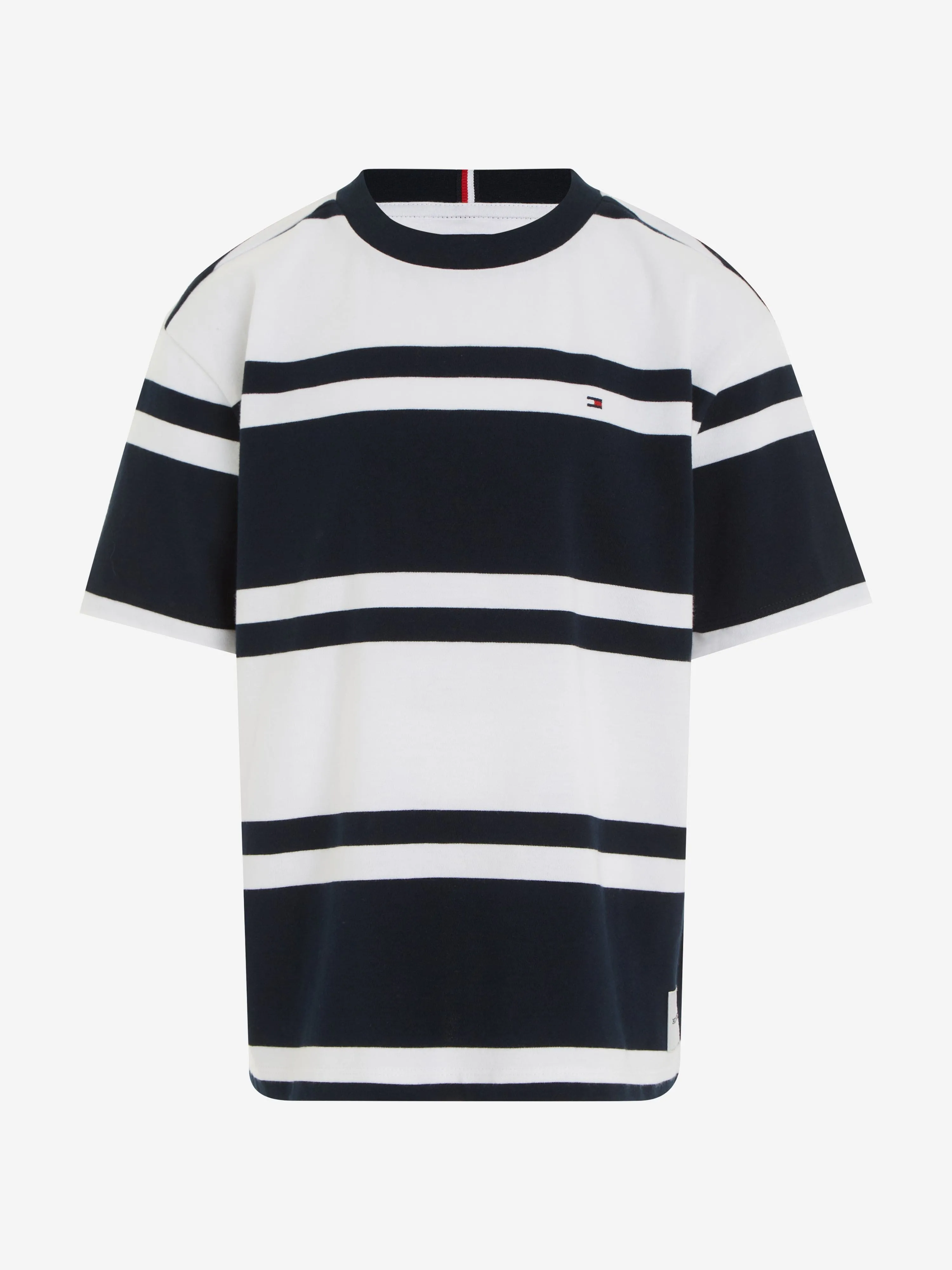 Tommy Hilfiger Boys Rugby Stripe T-Shirt in Black