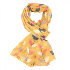 Vines & Leaves Scarf Yellow