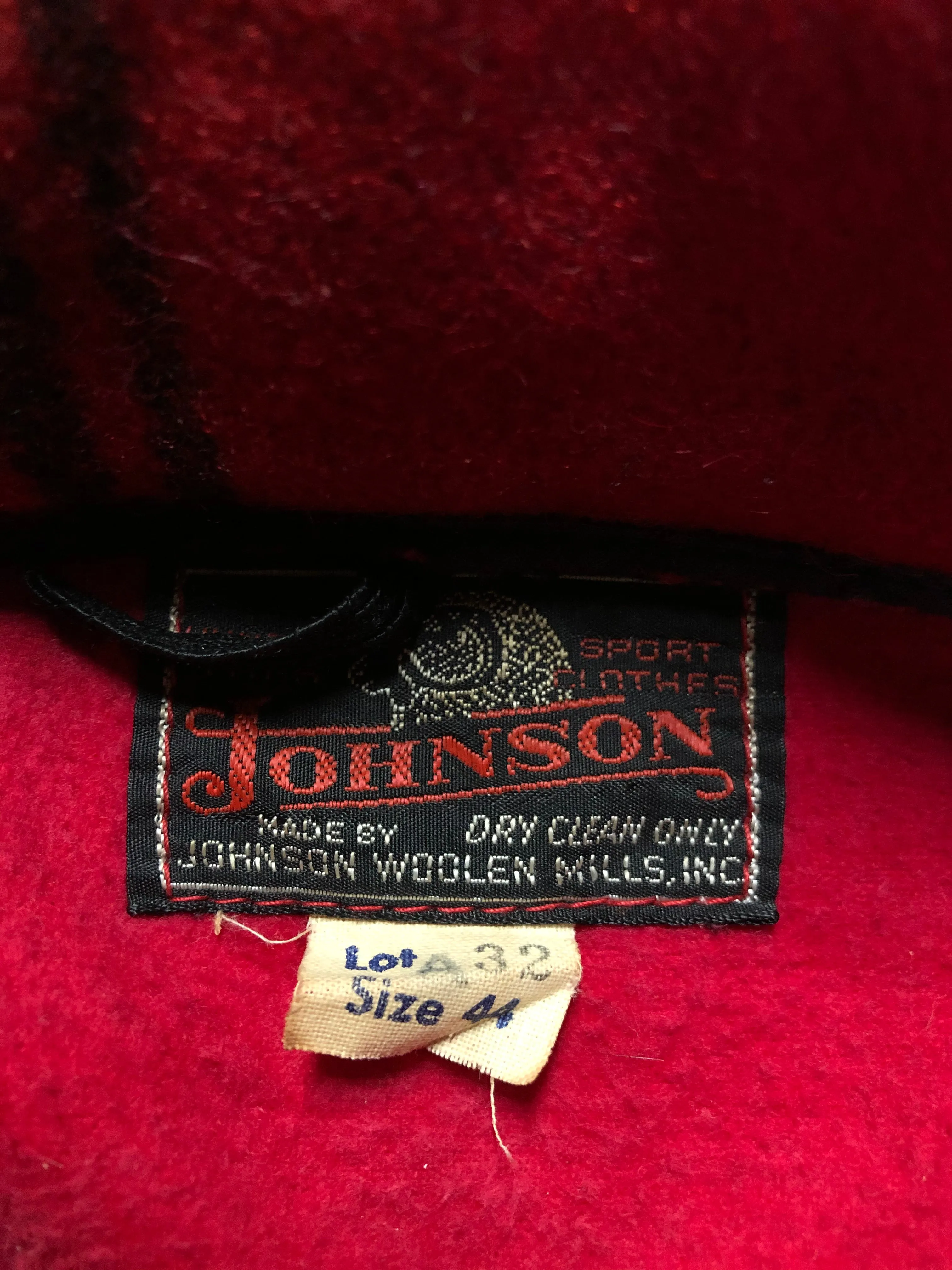 Vintage Johnson Woolen Mills Red Plaid Wool Hunting Jacket