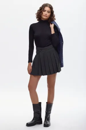 Women's Azhar Wool Skirt in 584 Charcoal